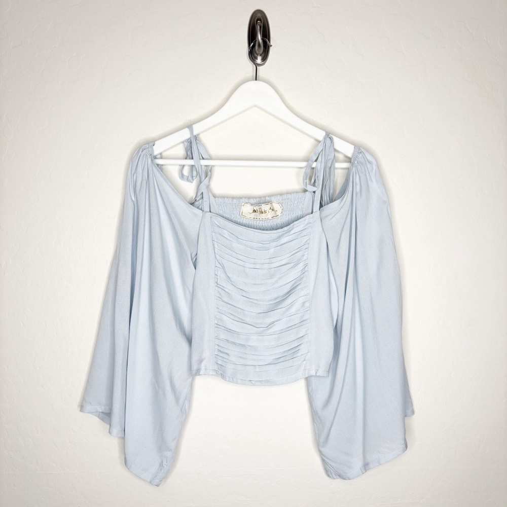 Jen’s Pirate Booty Primrose Top Blue Agave Size Small